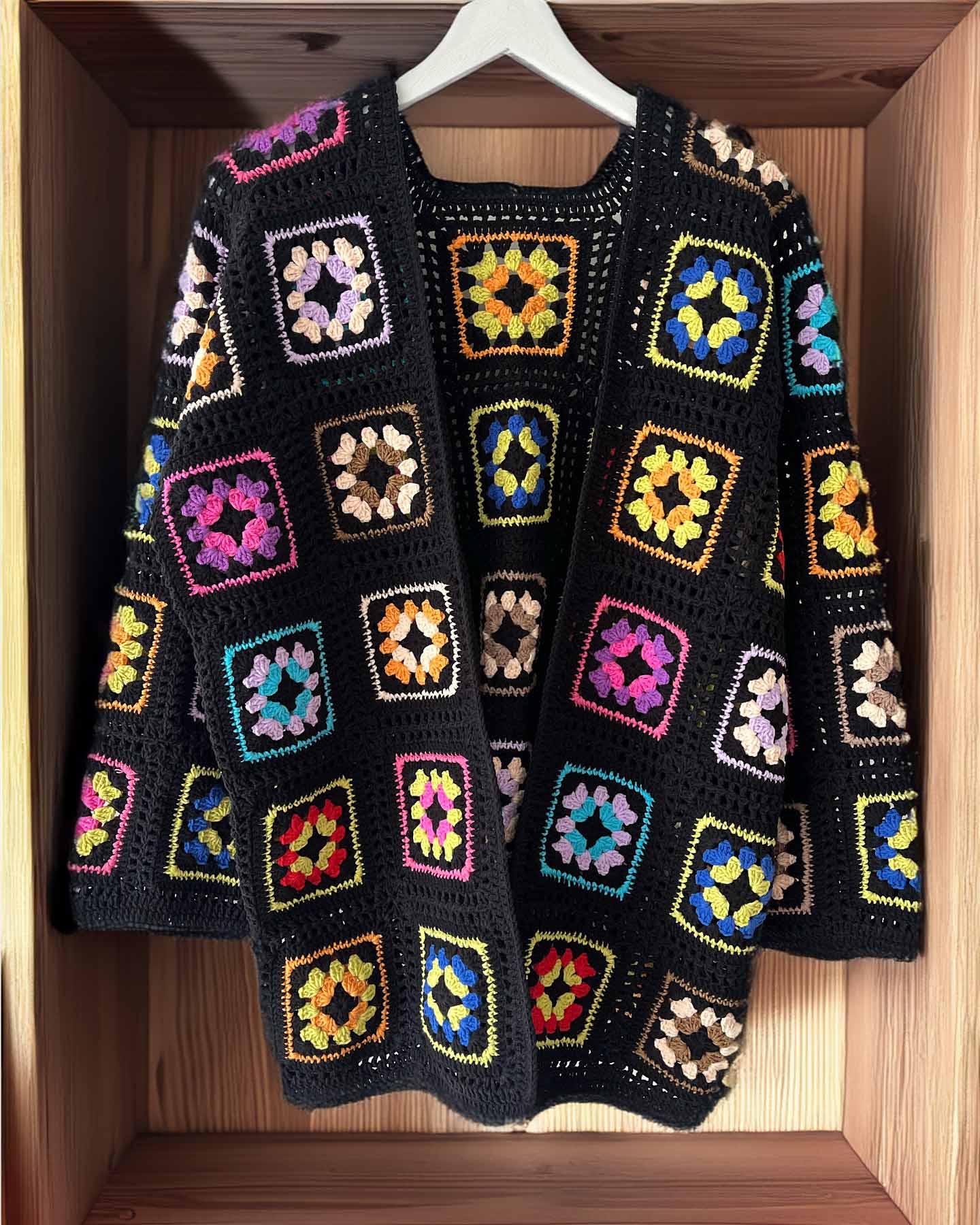 Handmade Organic Cotton Granny Square Cardigan