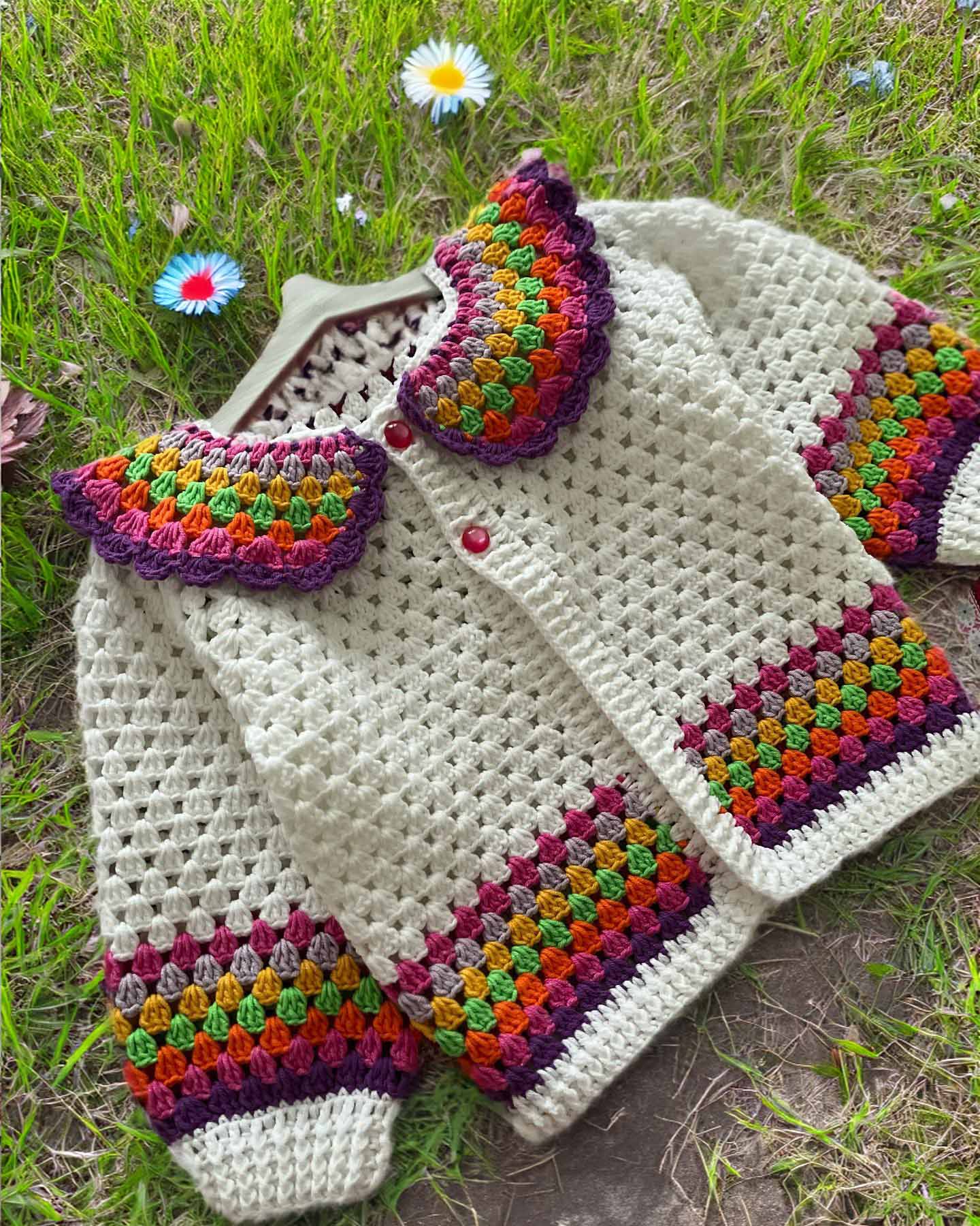 Handmade crochet cardigan hotsell